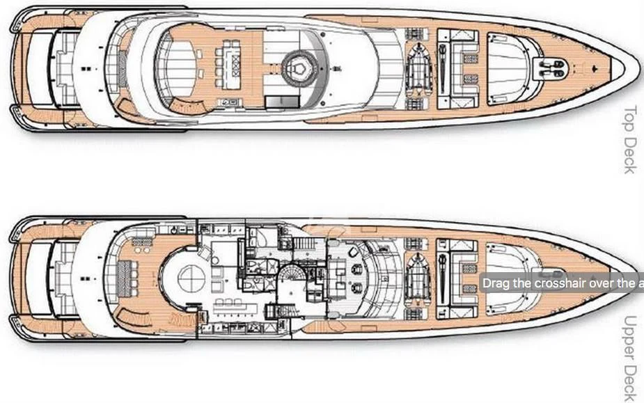 diagram, engineering drawing aboard BLISS Yacht for Sale