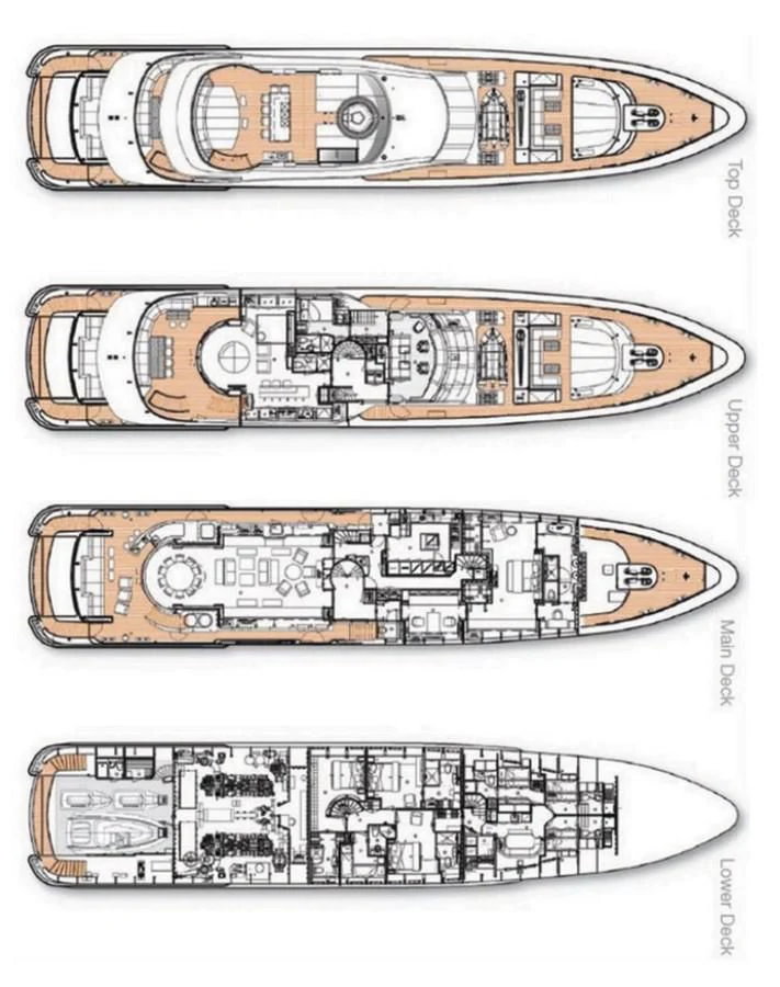 diagram, engineering drawing aboard BLISS Yacht for Sale