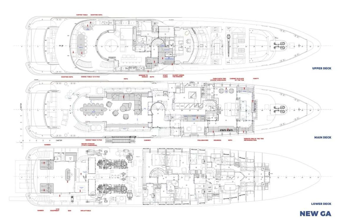 diagram aboard BLISS Yacht for Sale