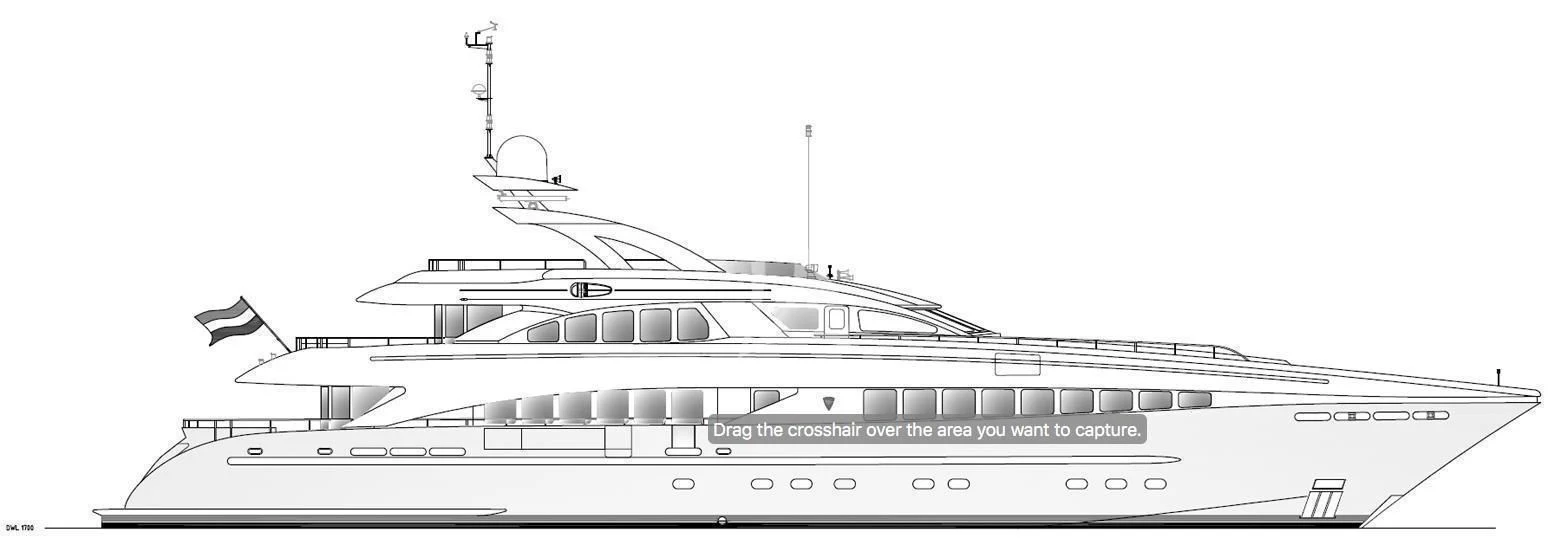 diagram, engineering drawing aboard BLISS Yacht for Sale