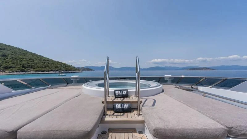 a boat on the water aboard BLISS Yacht for Sale
