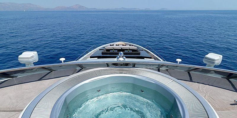 a boat on the water aboard BLISS Yacht for Sale