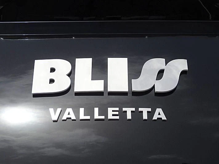 logo aboard BLISS Yacht for Sale