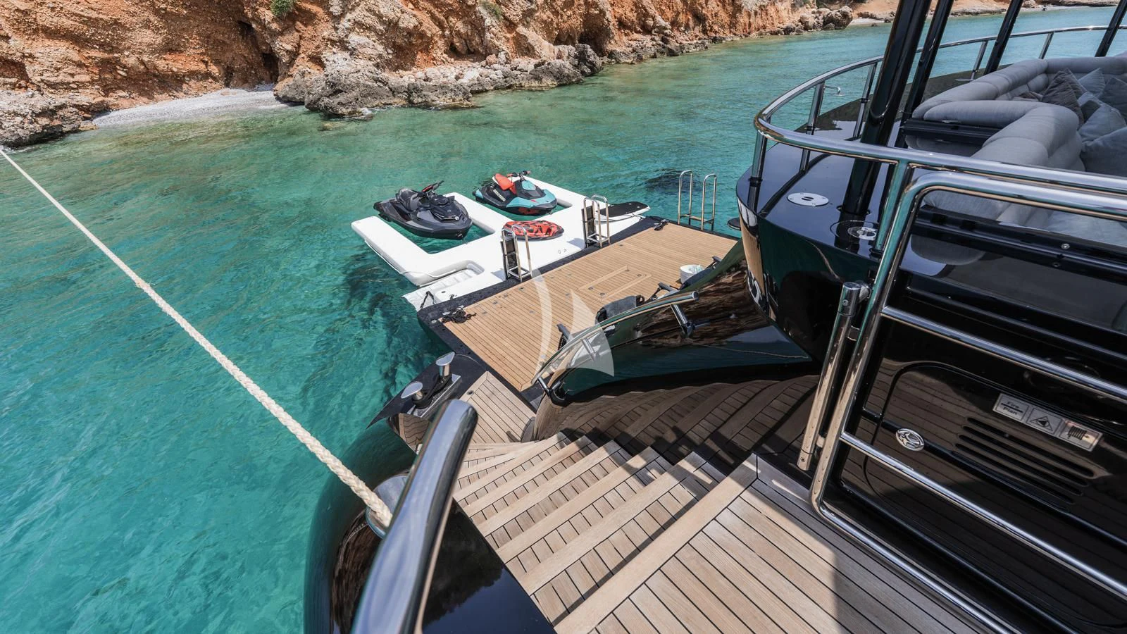 a boat on the water aboard BLISS Yacht for Sale