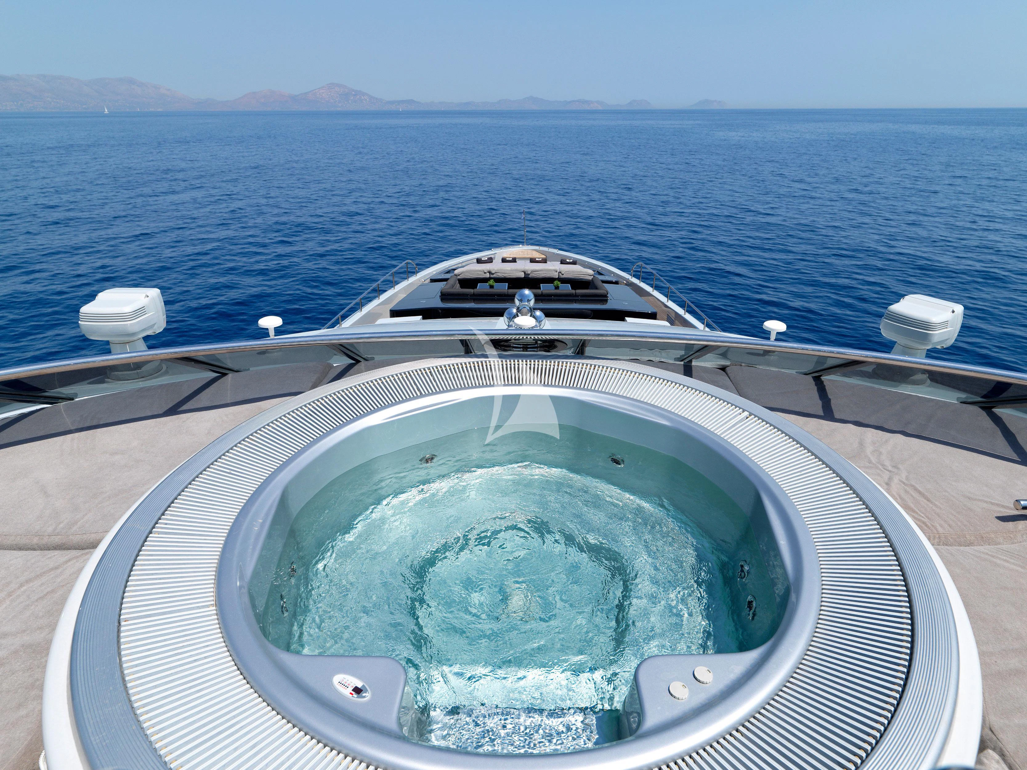 a view of the ocean from a boat aboard BLISS Yacht for Sale