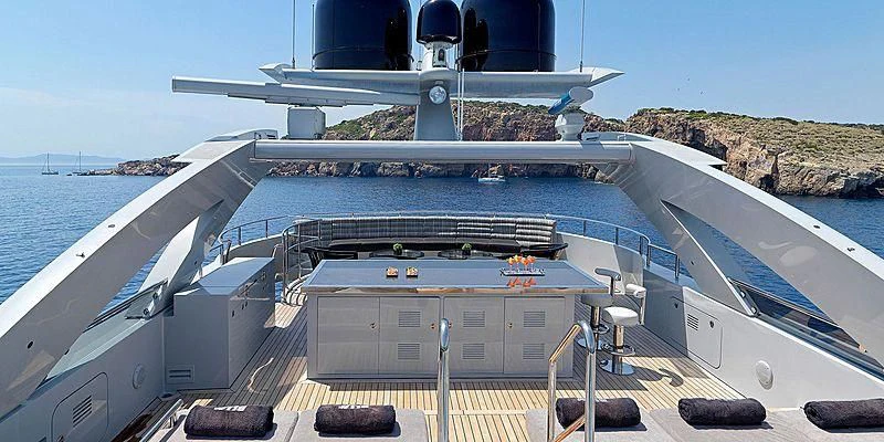 a boat on the water aboard BLISS Yacht for Sale