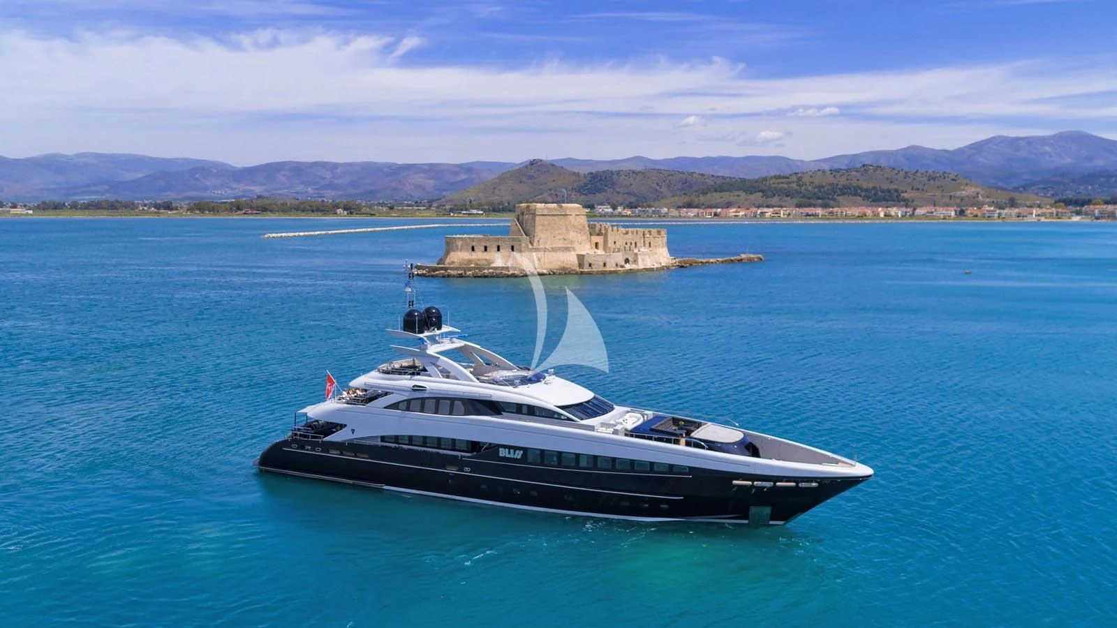 a boat in the water aboard BLISS Yacht for Sale