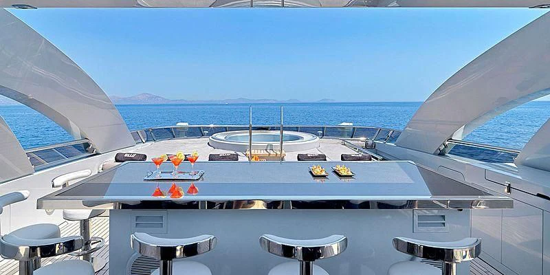 a boat on the water aboard BLISS Yacht for Sale