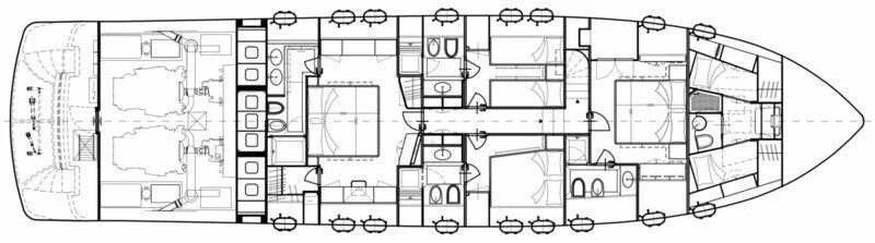diagram, engineering drawing aboard SANLORENZO SL82-570 Yacht for Sale