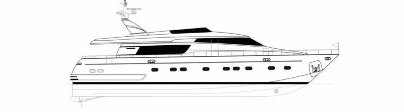 a black and white boat aboard SANLORENZO SL82-570 Yacht for Sale