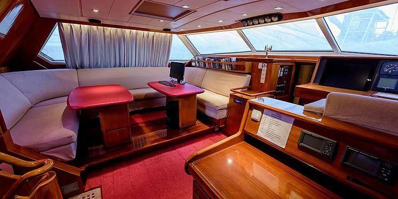 inside of a boat aboard SCORPIUS Yacht for Sale