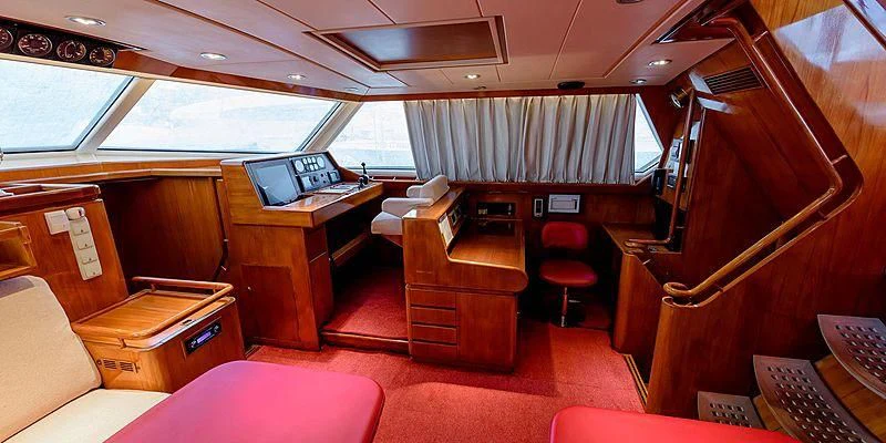 inside of a cabin aboard SCORPIUS Yacht for Sale