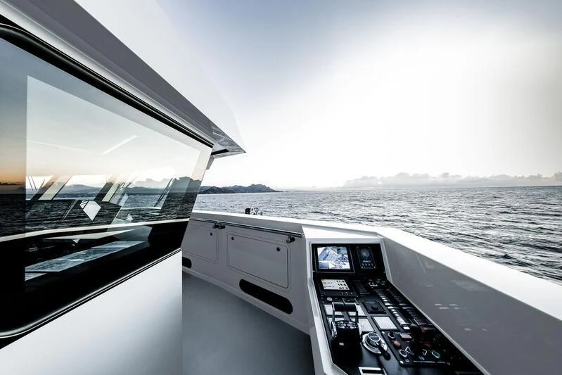 the interior of a car aboard WANDERLUST Yacht for Charter