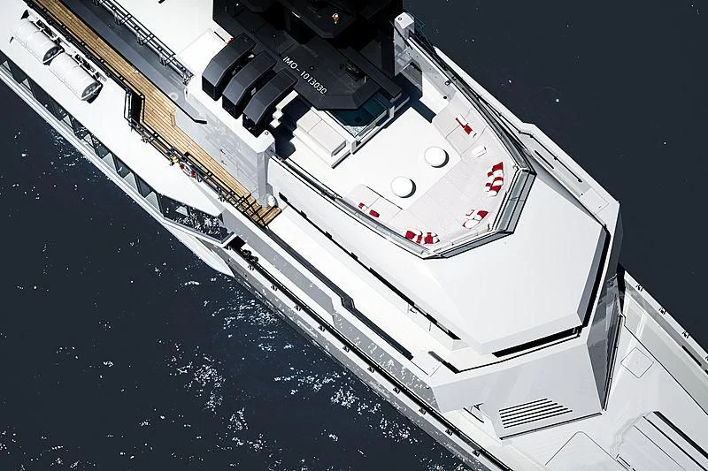 a space ship on a black background aboard WANDERLUST Yacht for Charter