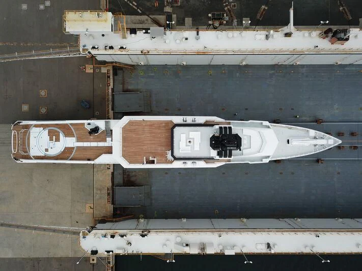 a ship in the water aboard WANDERLUST Yacht for Charter