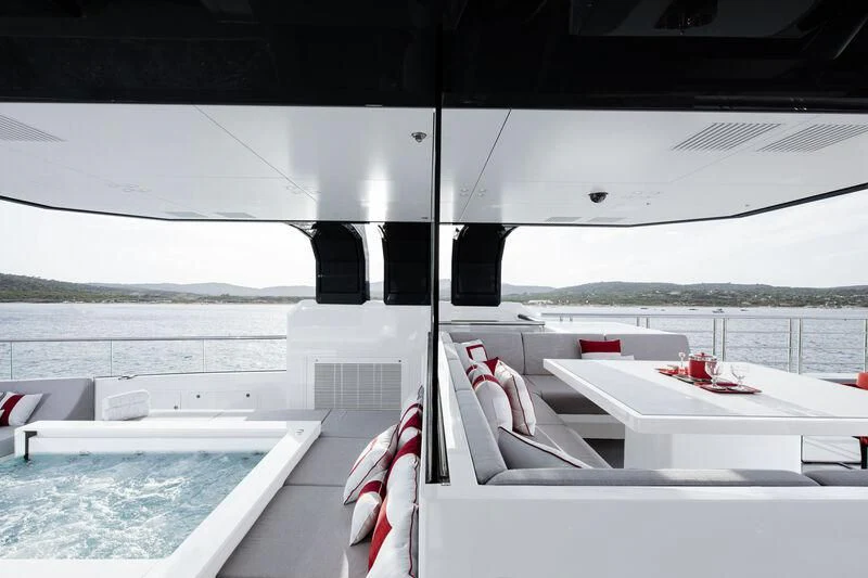 a boat on the water aboard WANDERLUST Yacht for Charter