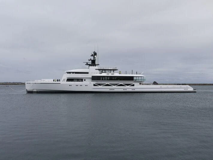 a white boat in the water aboard WANDERLUST Yacht for Charter