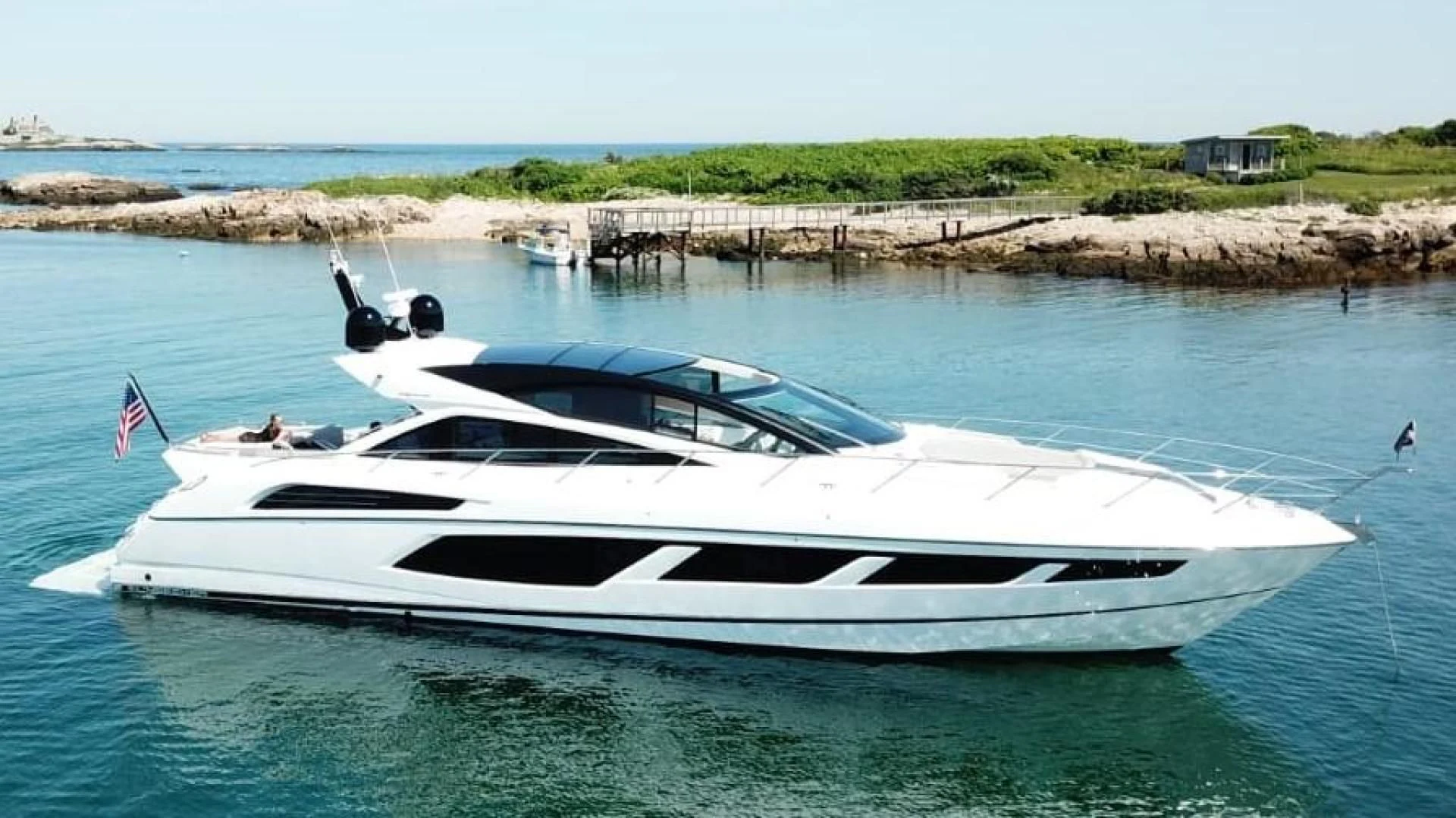 a boat on the water aboard GRAVITAS Yacht for Charter