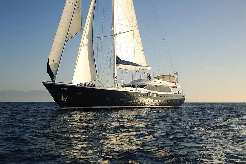 a boat on the water aboard CANARIA Yacht for Sale