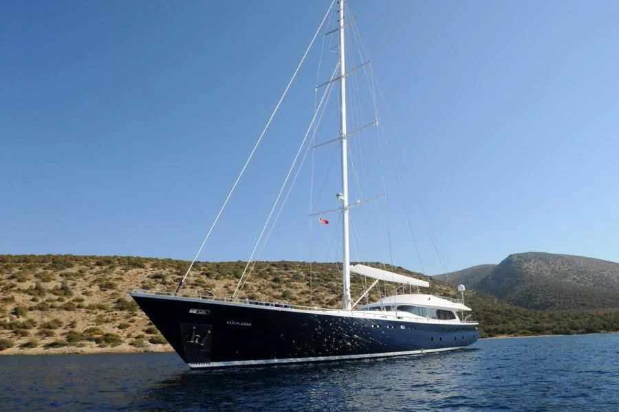 a boat on the water aboard CANARIA Yacht for Sale