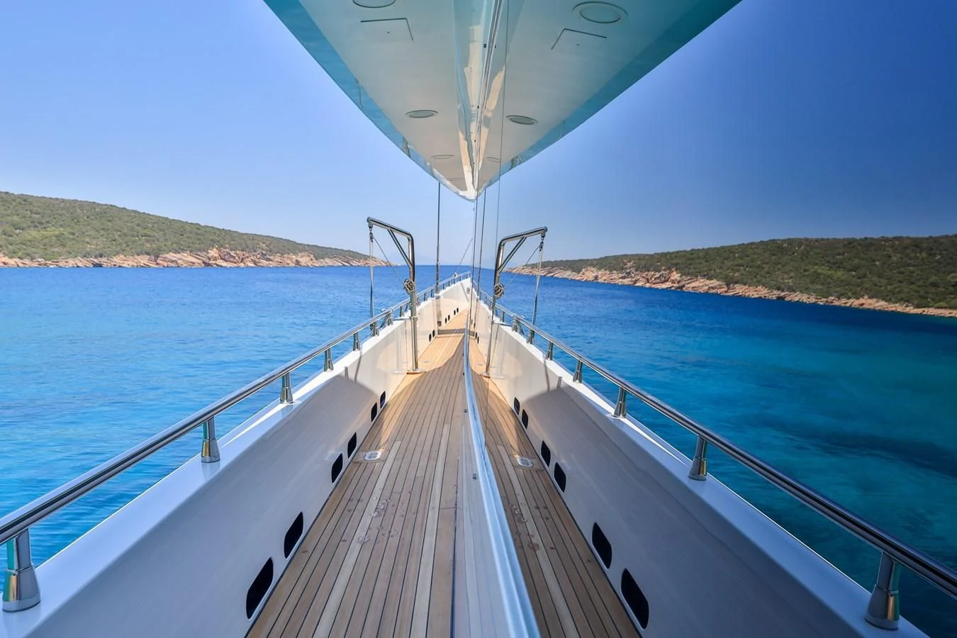a boat on the water aboard CANARIA Yacht for Sale