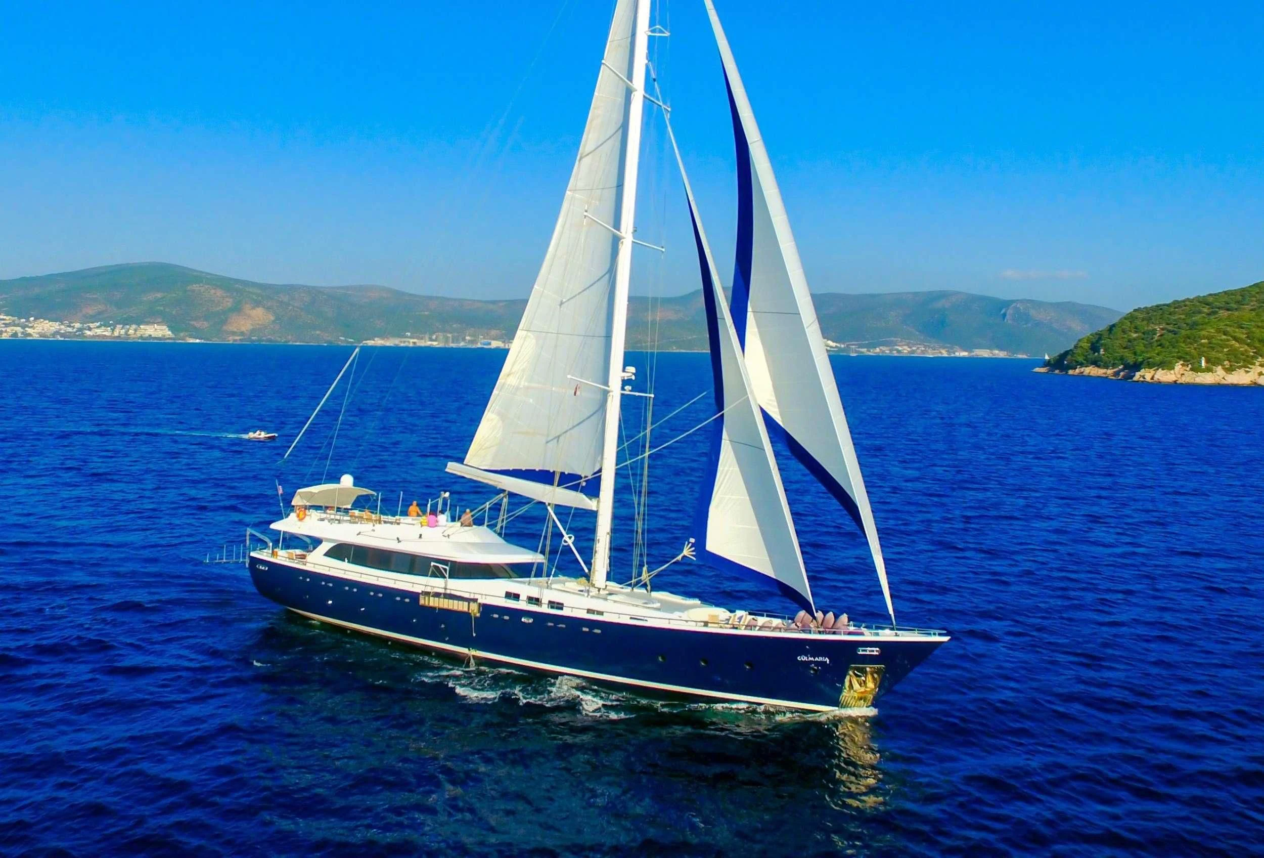 a sailboat on the water aboard CANARIA Yacht for Sale