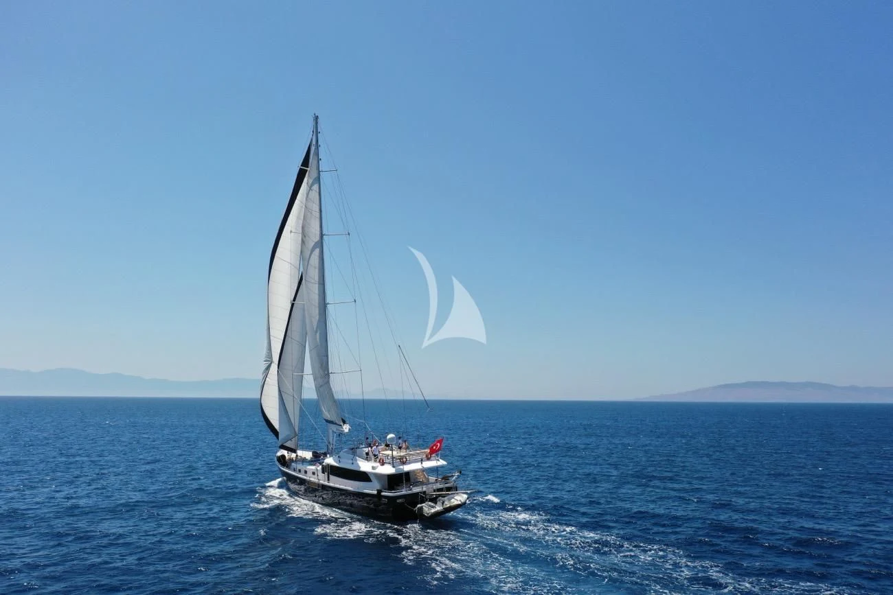 a sailboat on the water aboard CANARIA Yacht for Sale