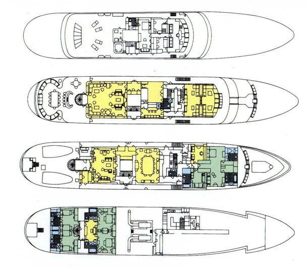 diagram, engineering drawing aboard VIRGINIAN Yacht for Sale