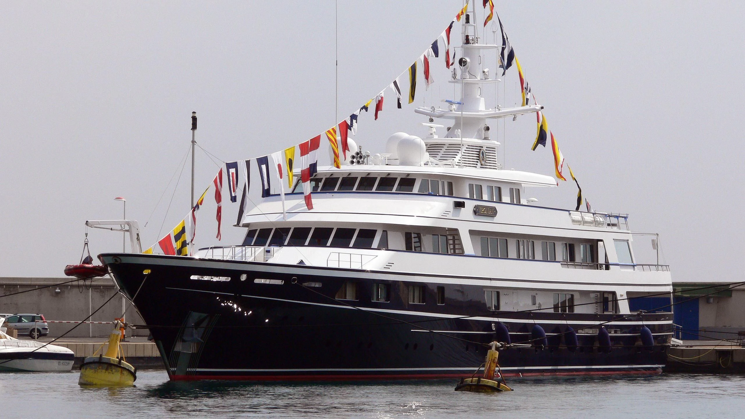 a large boat in the water aboard VIRGINIAN Yacht for Sale