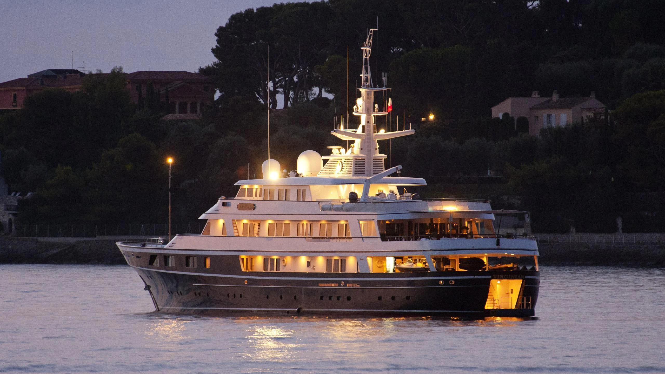 a boat on the water aboard VIRGINIAN Yacht for Sale