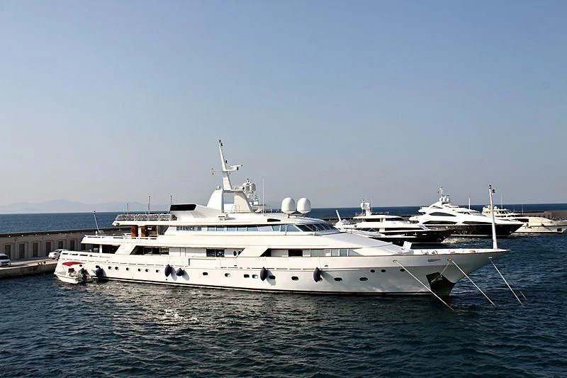 a large white boat in the water aboard DARNICE III Yacht for Sale