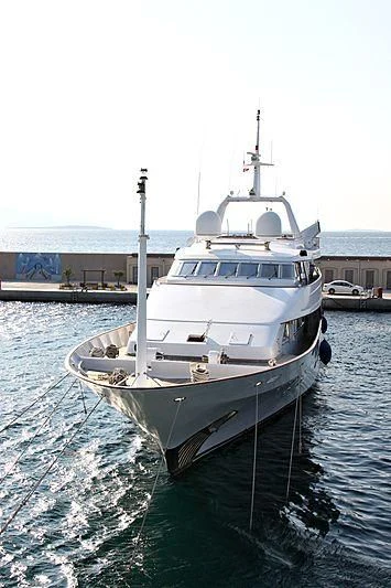 a white boat in the water aboard DARNICE III Yacht for Sale