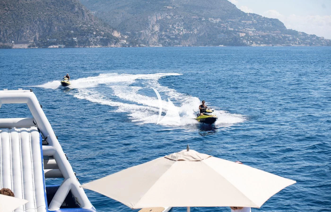 people on jet skis aboard ARBEMA Yacht for Sale