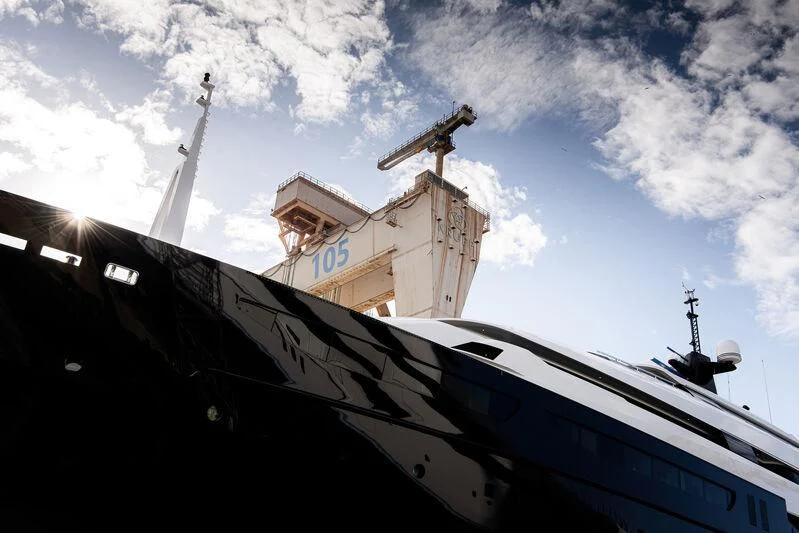 a ship in the water aboard ARBEMA Yacht for Sale
