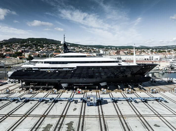 a large building with a tower aboard ARBEMA Yacht for Sale