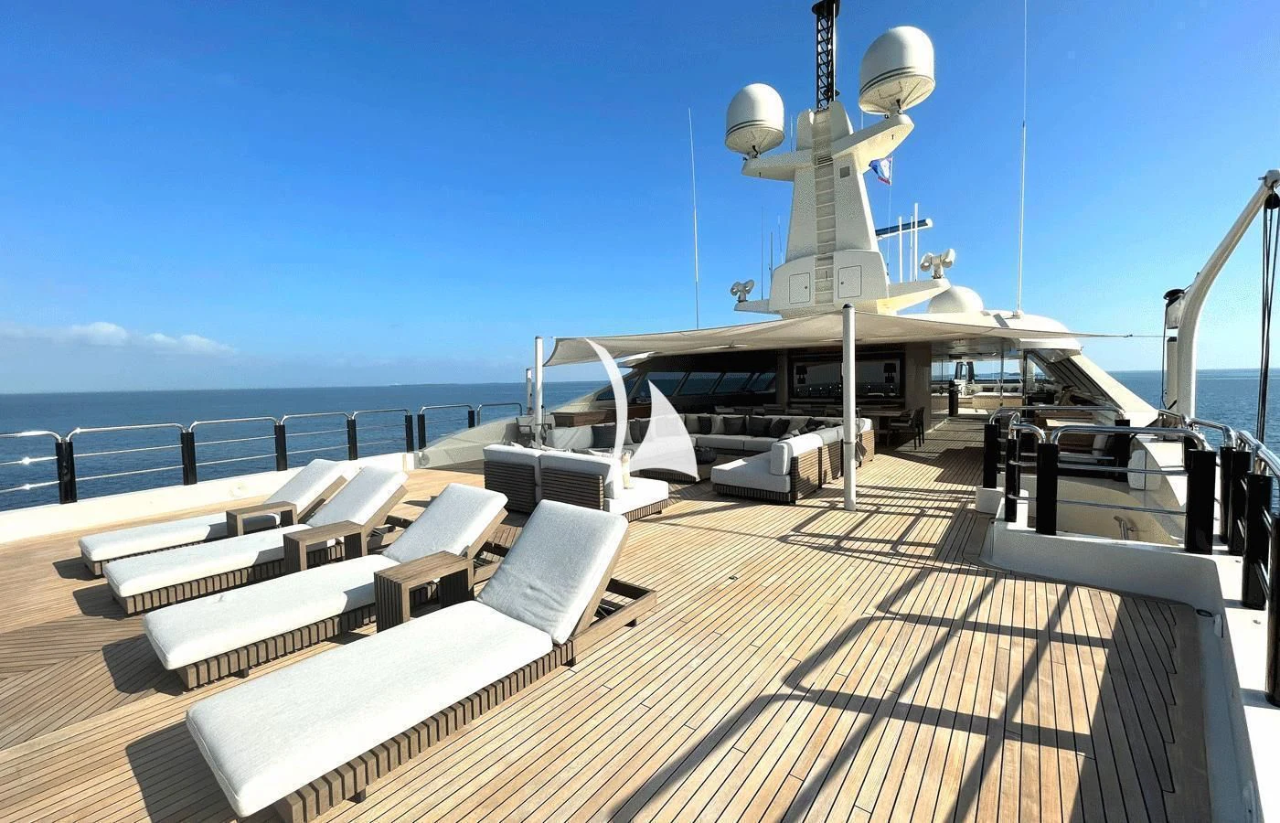 a deck on a boat aboard ARBEMA Yacht for Sale