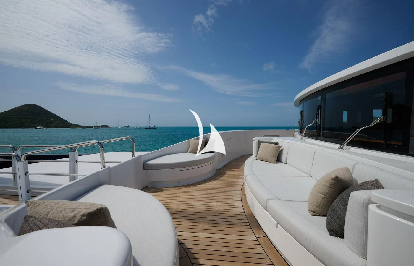 a boat on a body of water aboard ARBEMA Yacht for Sale