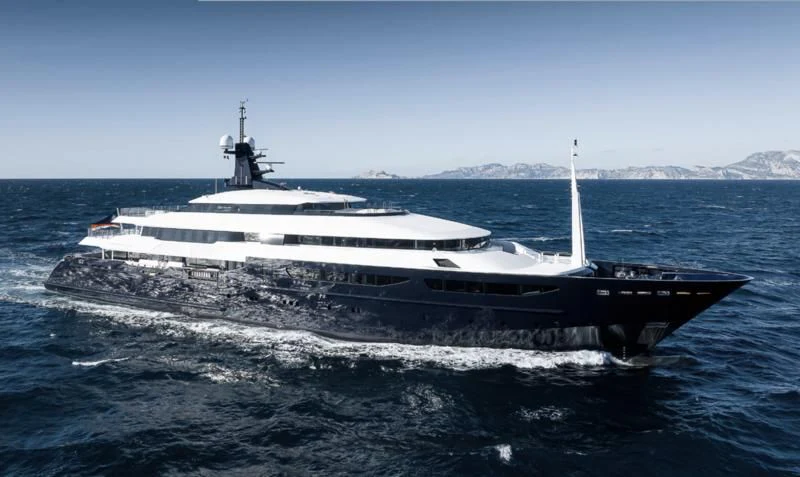 a ship in the water aboard ARBEMA Yacht for Sale