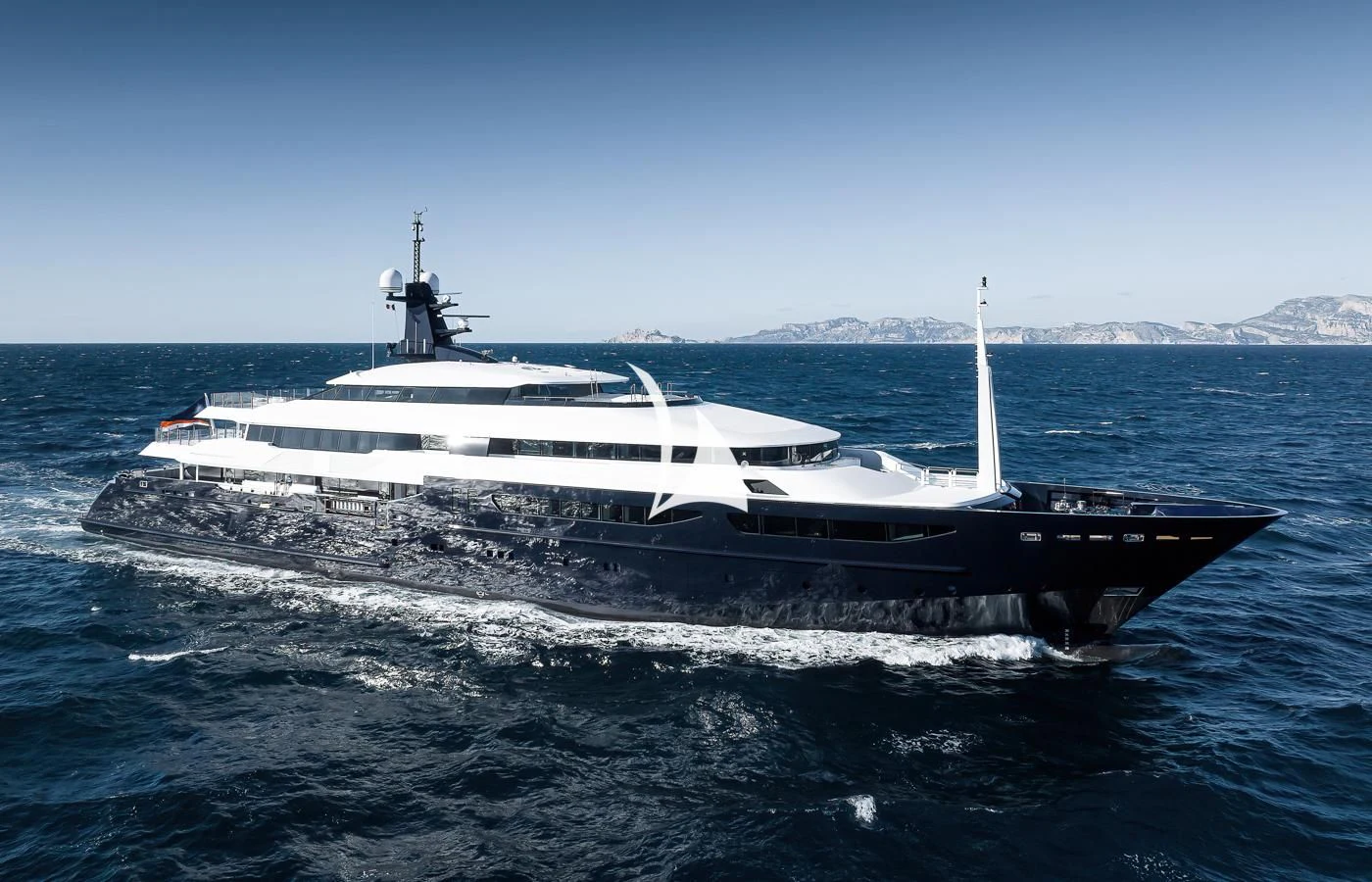 a ship in the water aboard ARBEMA Yacht for Sale