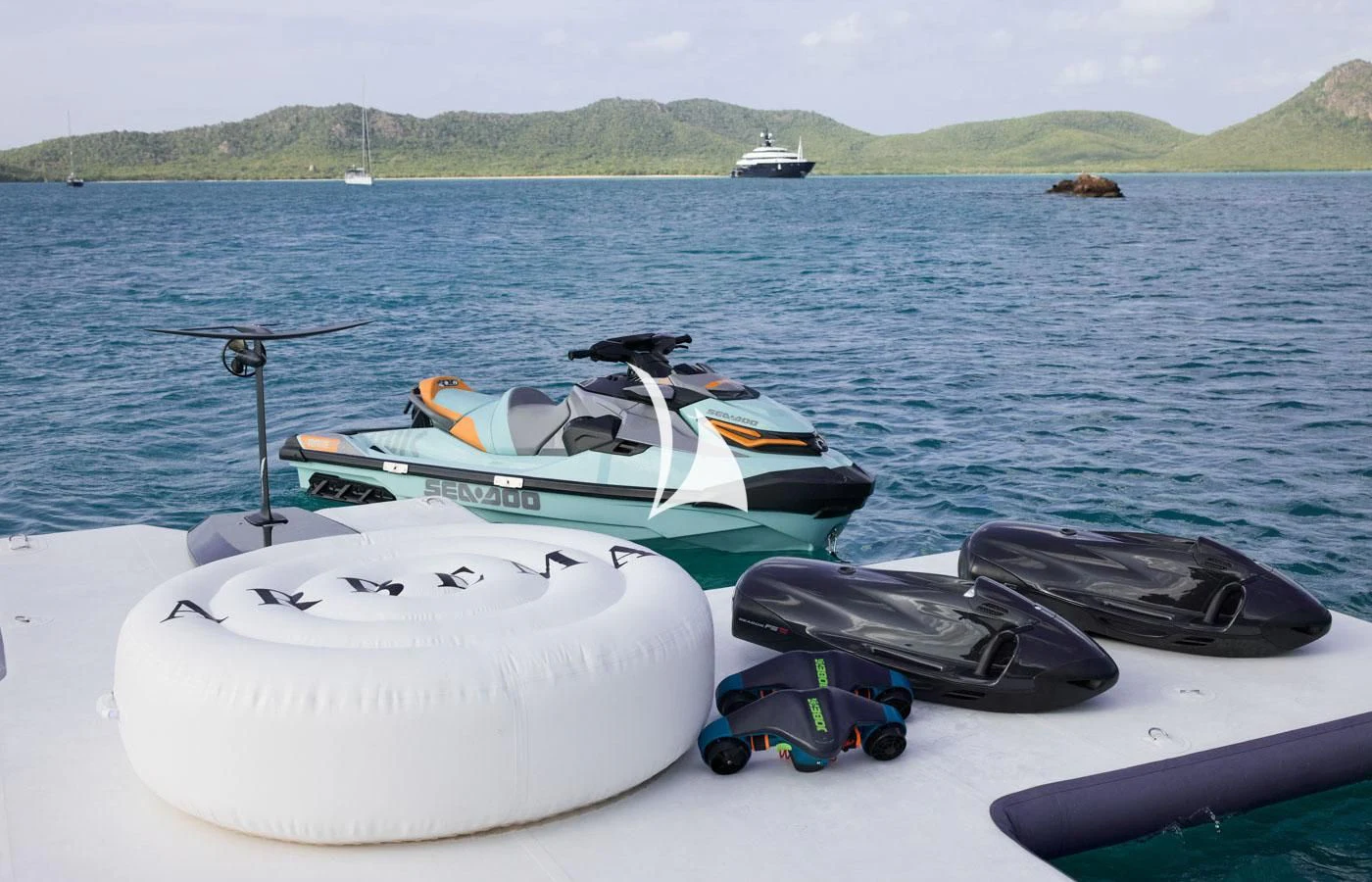 a boat on the water aboard ARBEMA Yacht for Sale