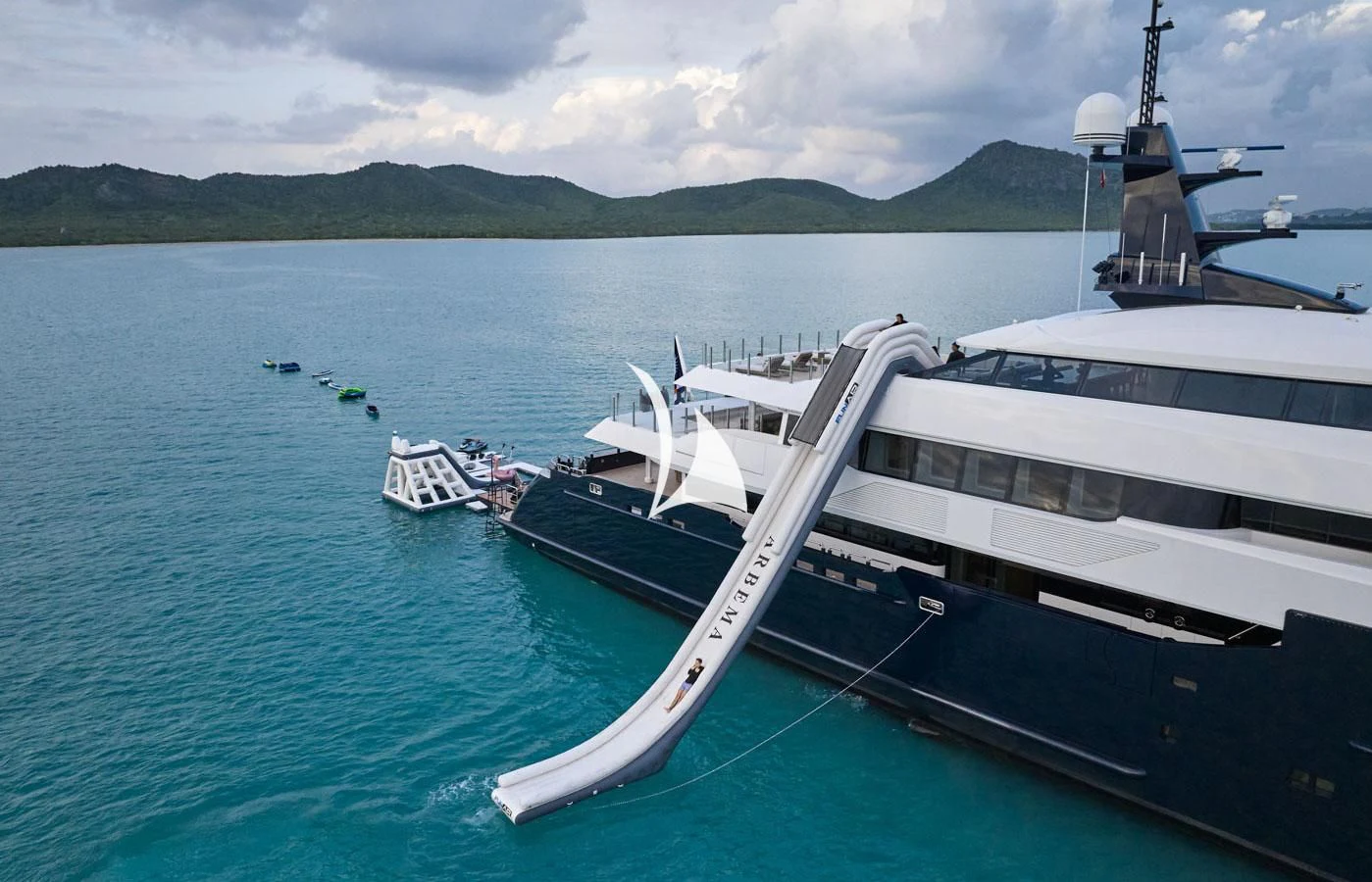a boat in the water aboard ARBEMA Yacht for Sale
