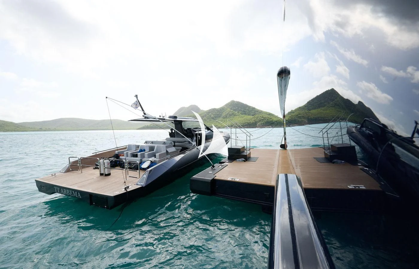 a boat in the water aboard ARBEMA Yacht for Sale