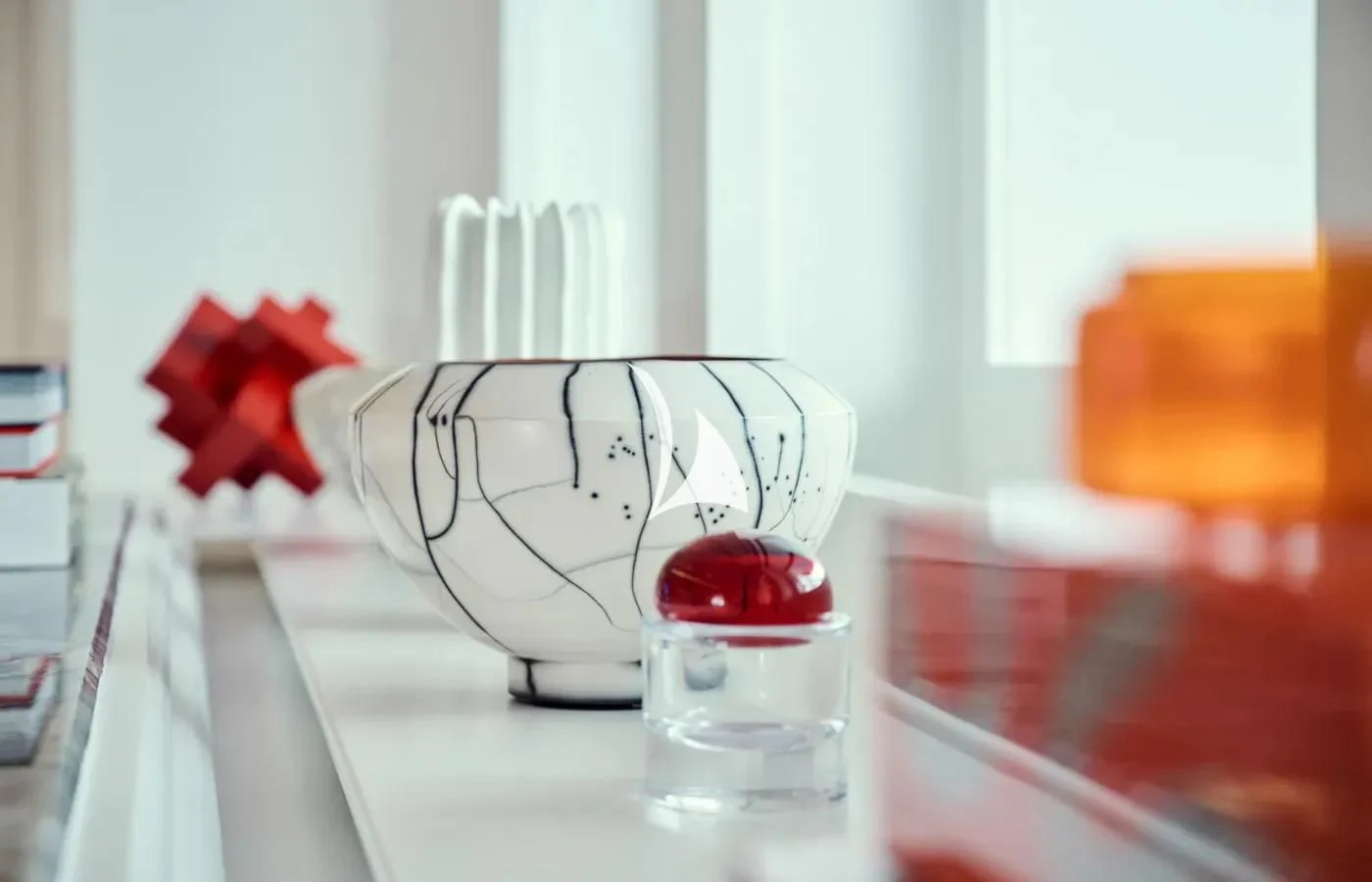 a teapot on a table aboard ARBEMA Yacht for Sale