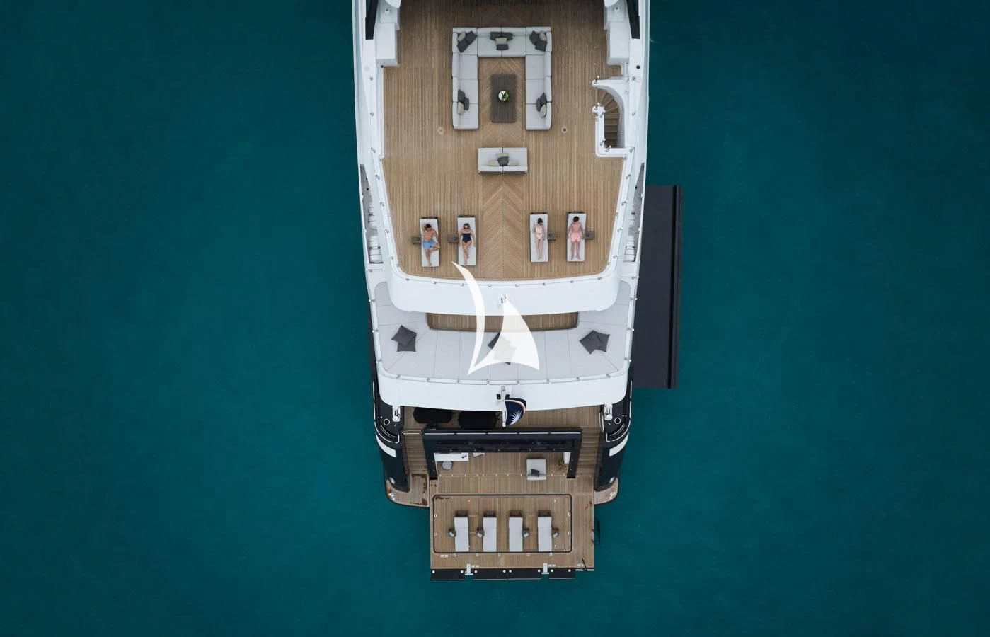 a wooden model of a space ship aboard ARBEMA Yacht for Sale