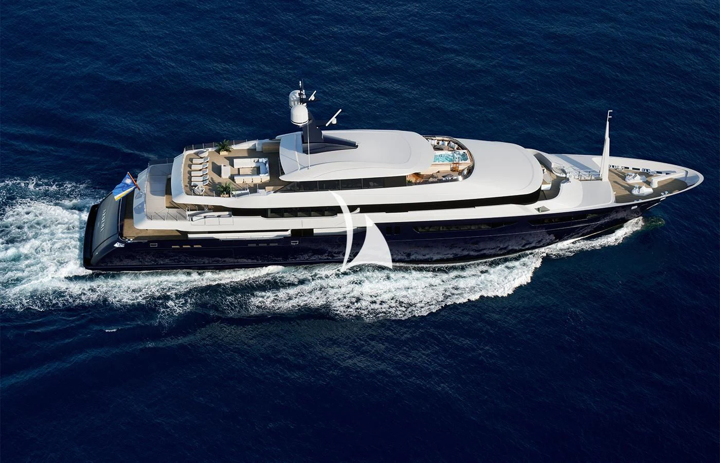 a ship in the water aboard ARBEMA Yacht for Sale