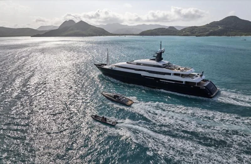 a boat in the water aboard ARBEMA Yacht for Sale