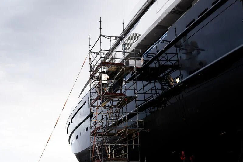 a boat with a ladder aboard ARBEMA Yacht for Sale