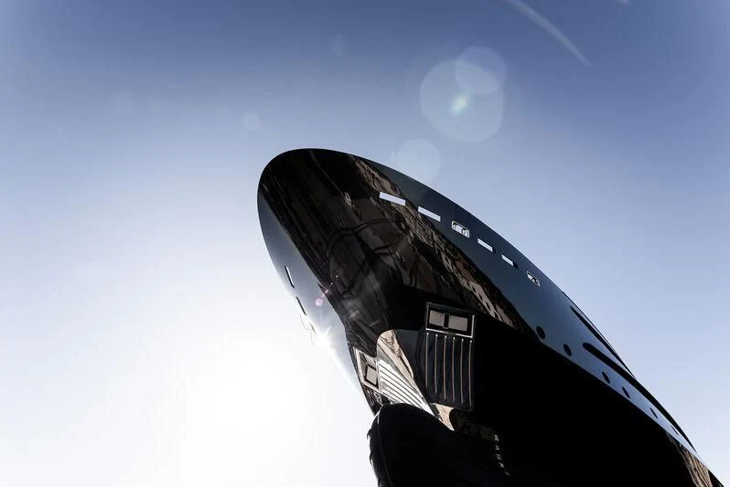 a space ship in the sky aboard ARBEMA Yacht for Sale