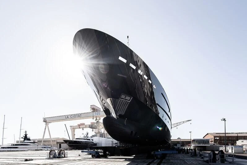 a large satellite dish aboard ARBEMA Yacht for Sale