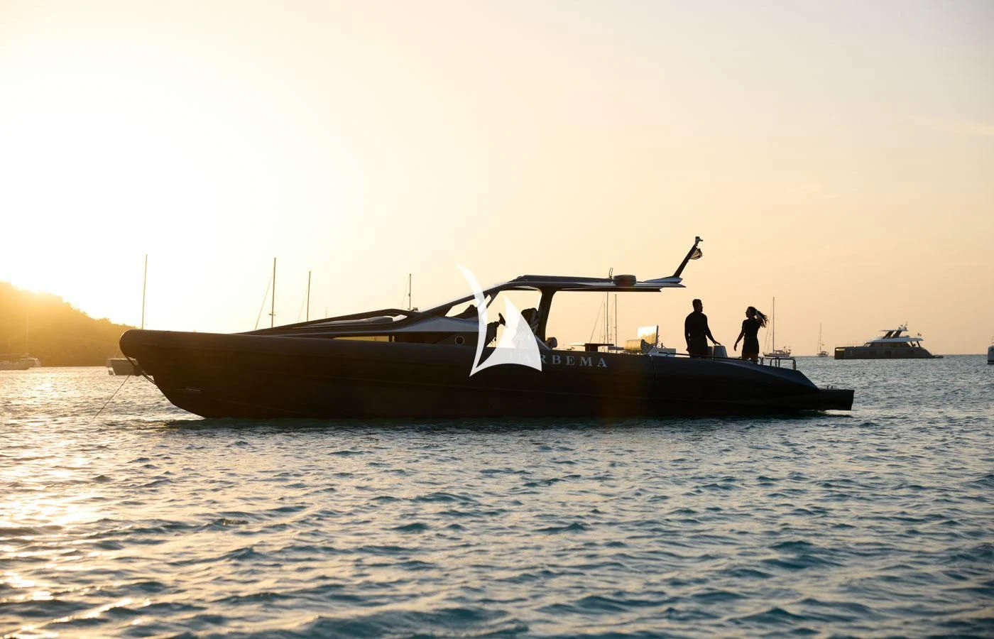a boat in the water aboard ARBEMA Yacht for Sale